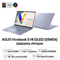 ASUS Vivobook S 14 OLED S5406MA-PP136W Core™ Ultra 5 125H /16GB/ 1TB PCIE/ 14.0" 3K OLED/ WIN11/XANH