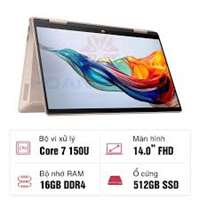 HP Pavilion X360 14-ek2027TU Core Ultra 7 150U / 16G/ 512G SSD PCIE/14"FHD Touch/ W11/ FG/ PEN (9Z2V9PA - VÀNG)